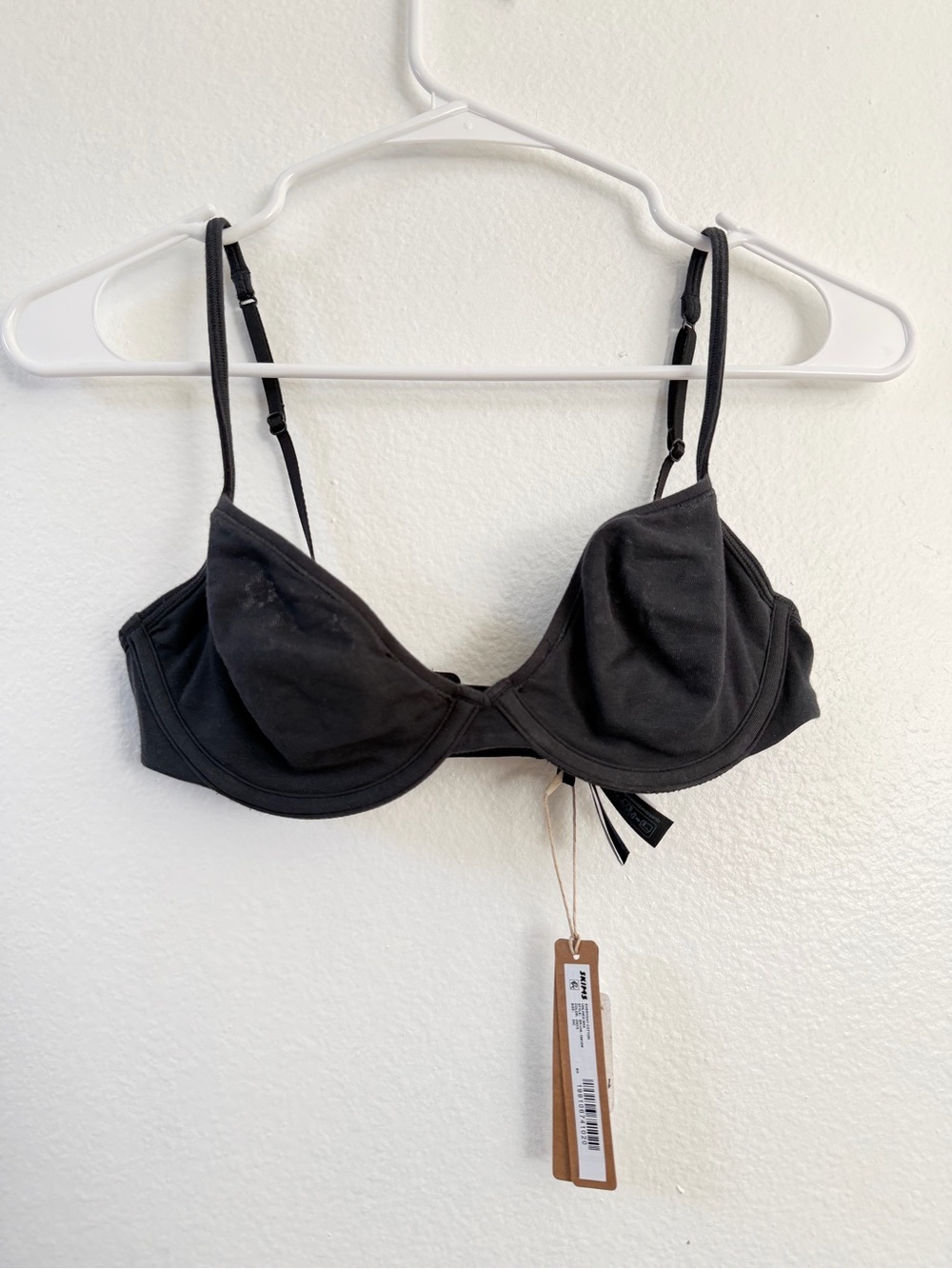 NWT SKIMS ONYX everyday cotton Bra 34C- Women Intimates & Sleepwear